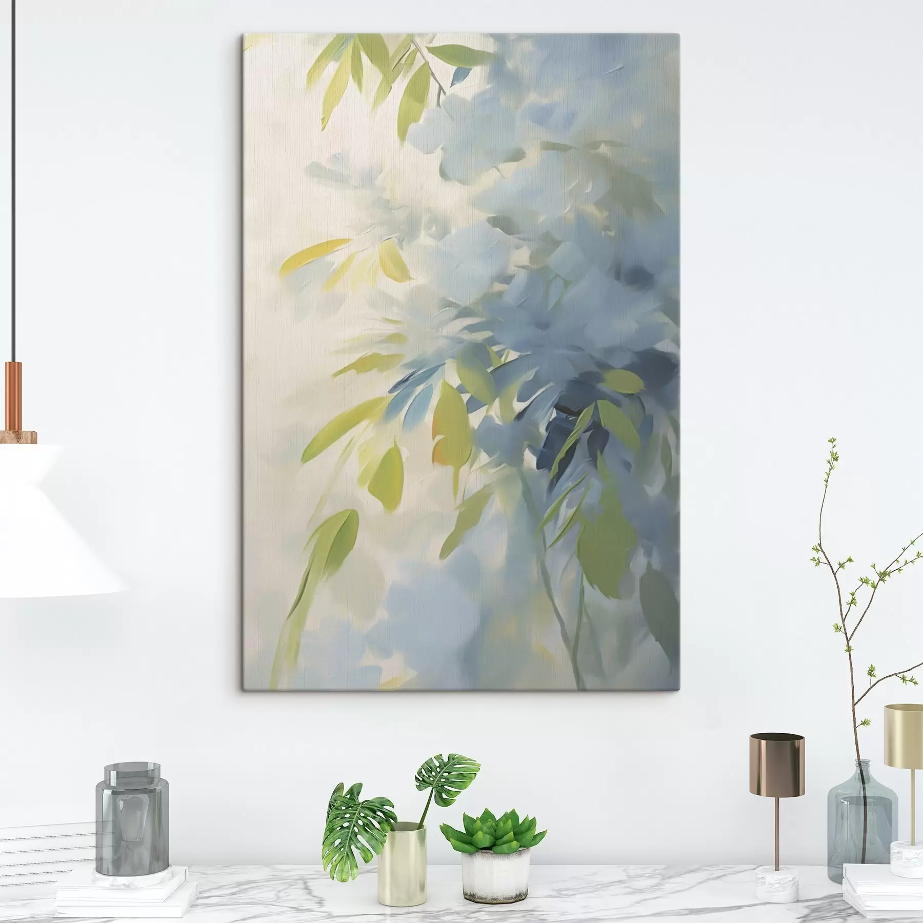 Картина Абстракція рослин: імітація живопису s48499