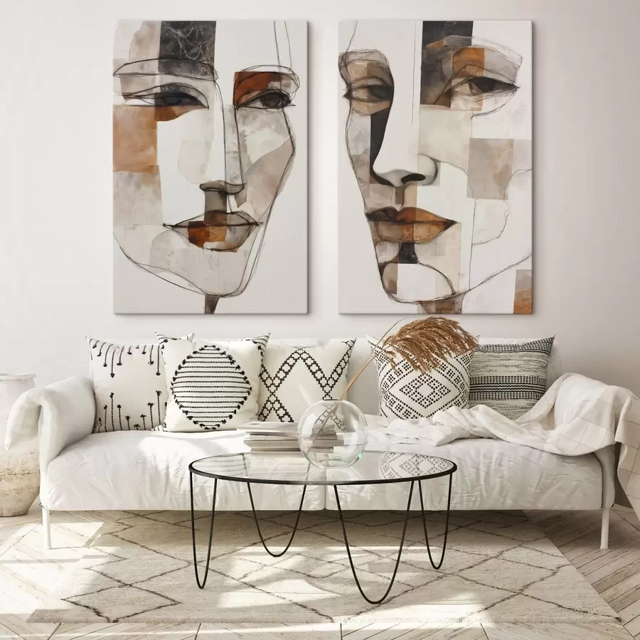 Картина Абстрактні обличчя m30155