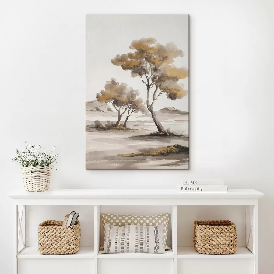 Картина Абстрактний пейзаж з деревами s48513