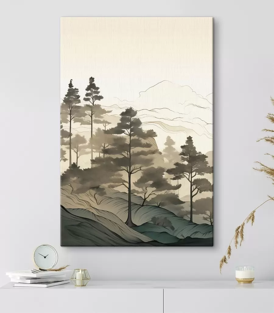 Картина Туманний ліс на світанку s48539