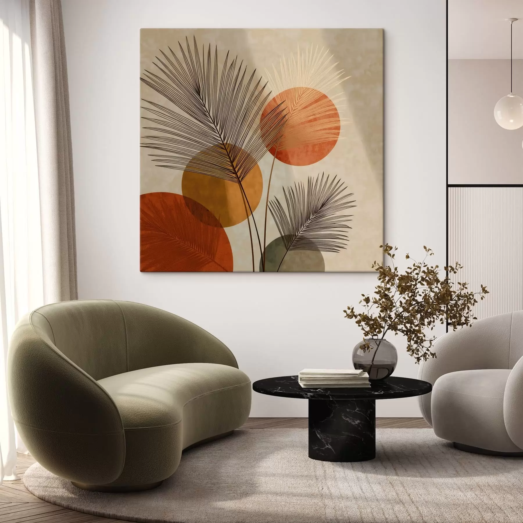 Картина Абстрактне пальмове листя s48557