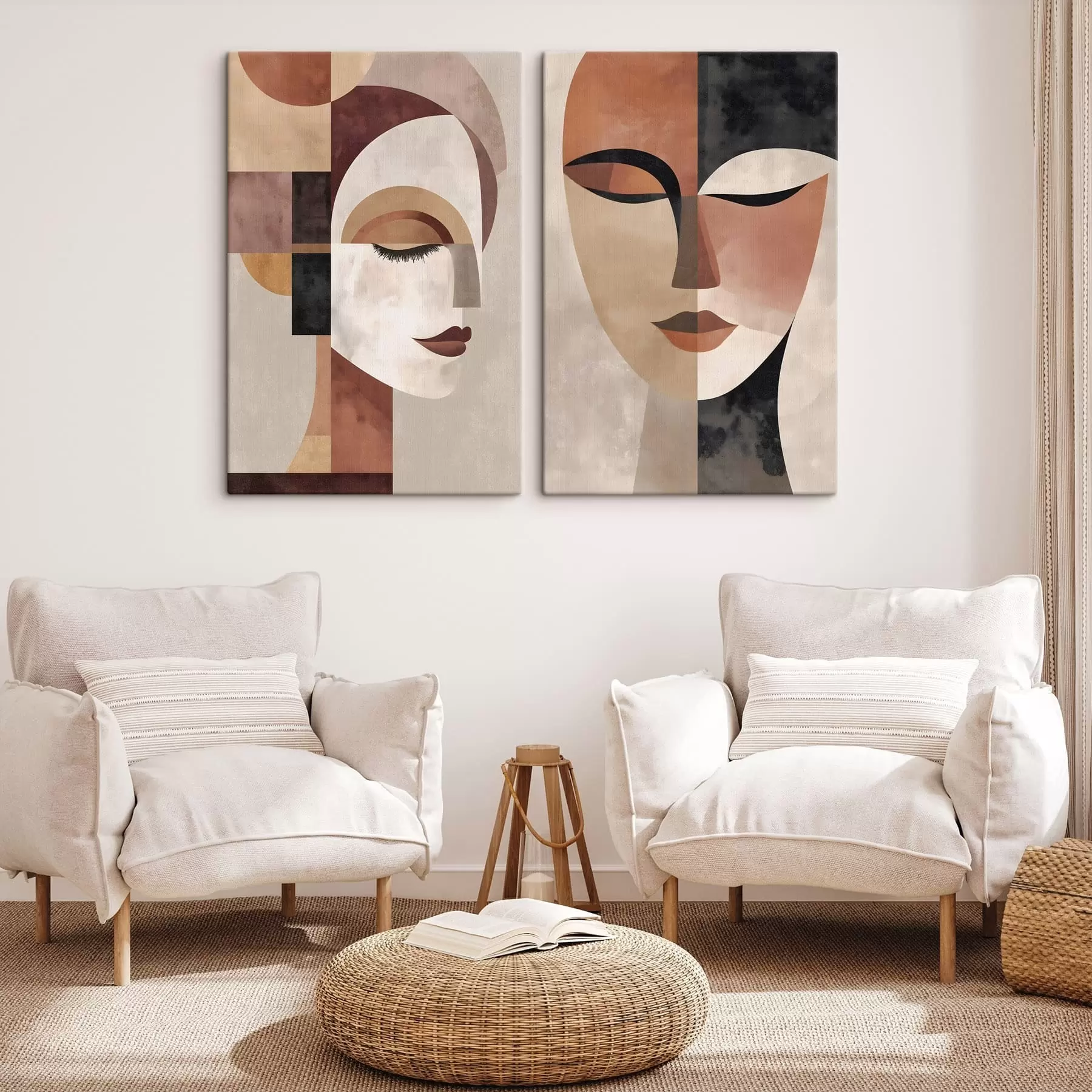 Картина абстрактні жіночі обличчя m30258