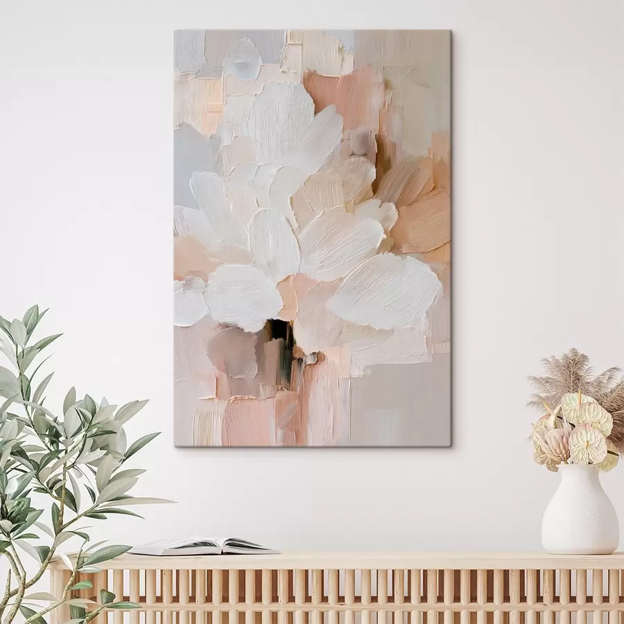Картина Стилізована квіткова ілюстрація з ефектом товстих мазків s48193