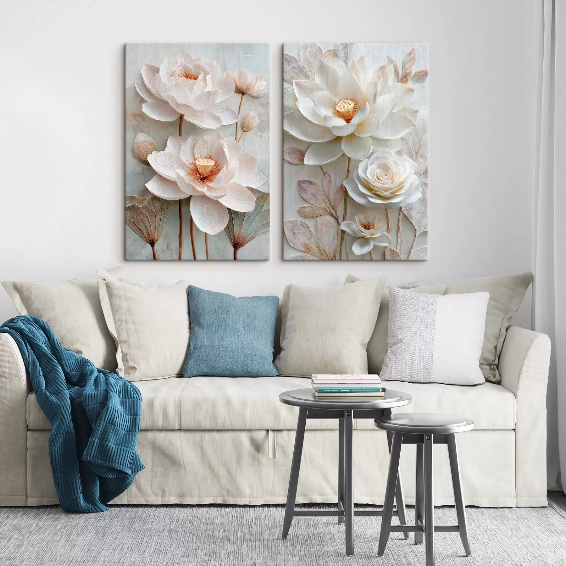 Картина Вишукана квіткова композиція з об’ємними пелюстками у стилі 3D-ілюстрації m30143