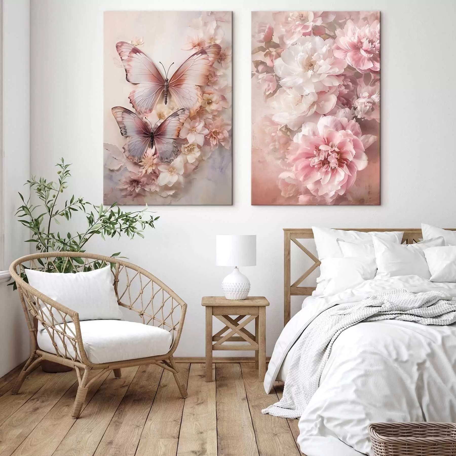 Картина Рожеві квіти, романтичний стиль m30268