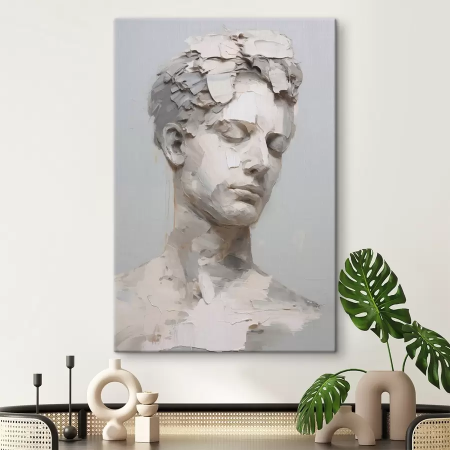 Картина Антикварний бюст чоловіка, імітація живопису s48671
