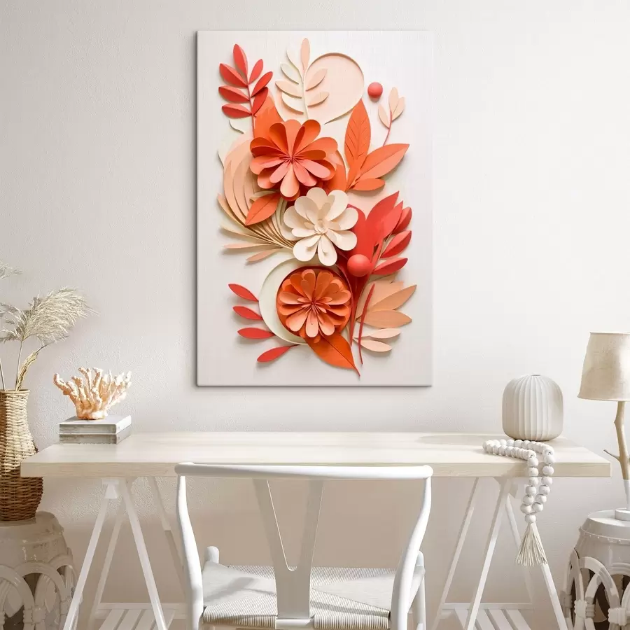 Картина Яскрава квіткова композиція у теплих тонах s48600