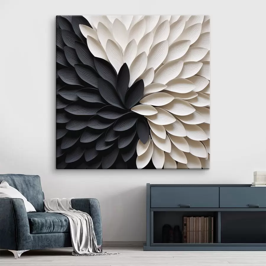 Картина Контраст світлих і темних пелюсток у формі квітки s48604