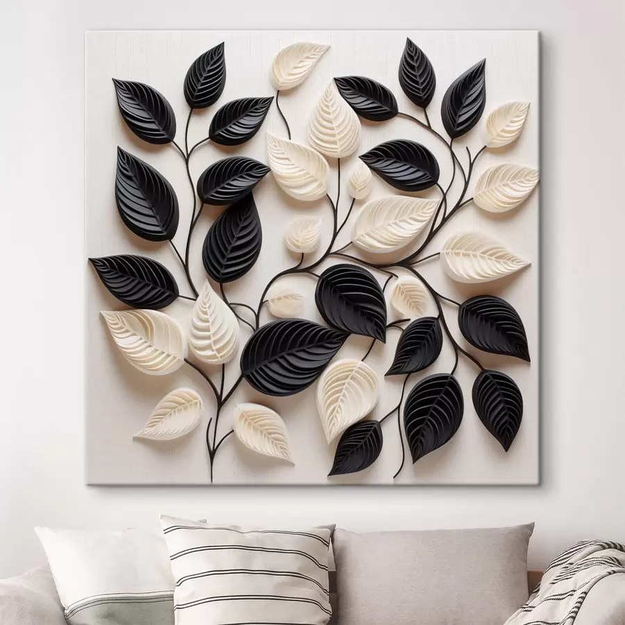 Картина Поєднання темних і світлих листків на гілках s48606