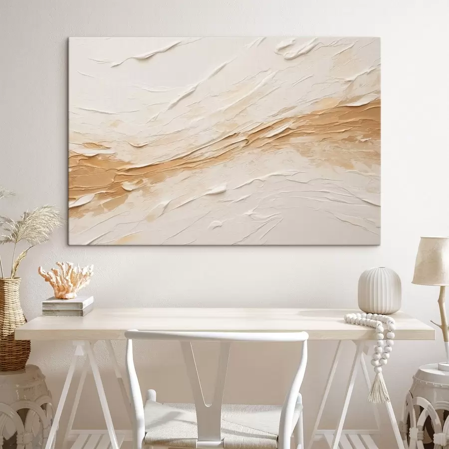 Картина Легка текстура з мазками фарби та бежевими переходами s48616