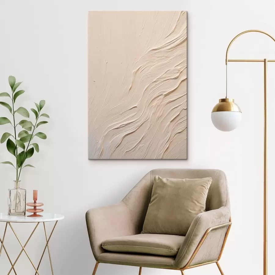 Картина Абстрактна текстура фарби з плавними хвилястими лініями s48624