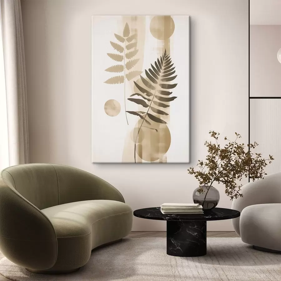 Картина Абстракція з гілками та листям s48663