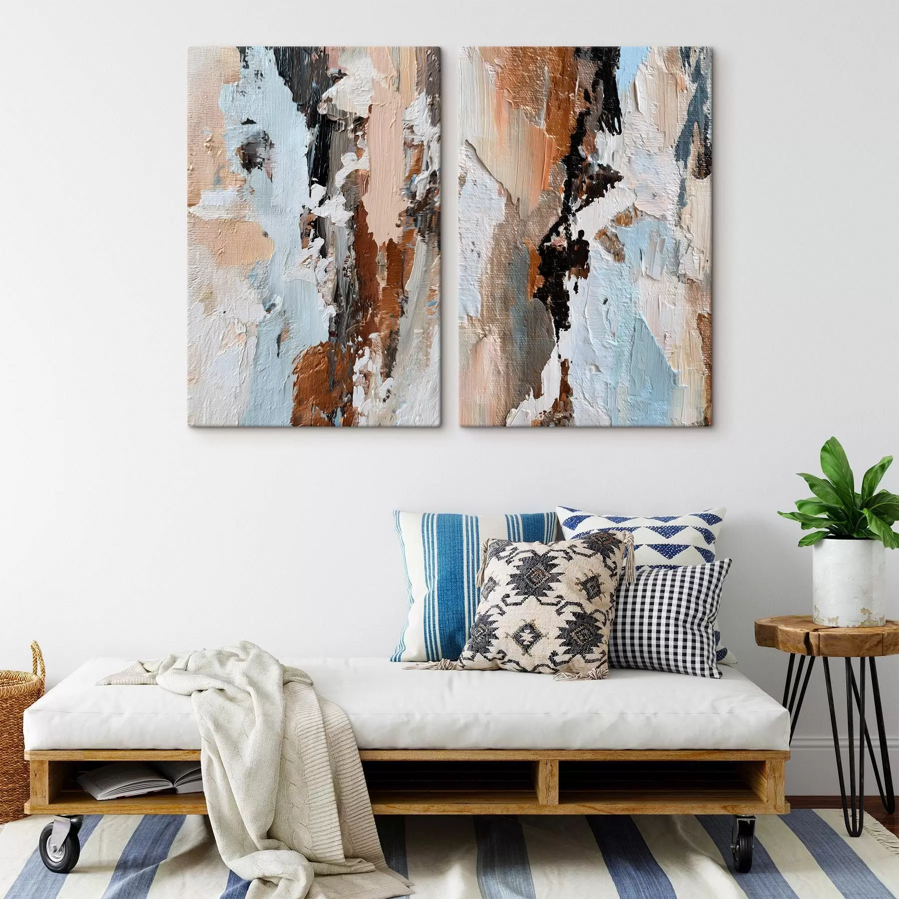 Картина виразна абстракція; імітація фарби m30332