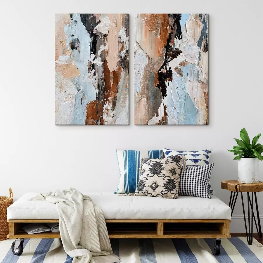 Картина виразна абстракція; імітація фарби m30332