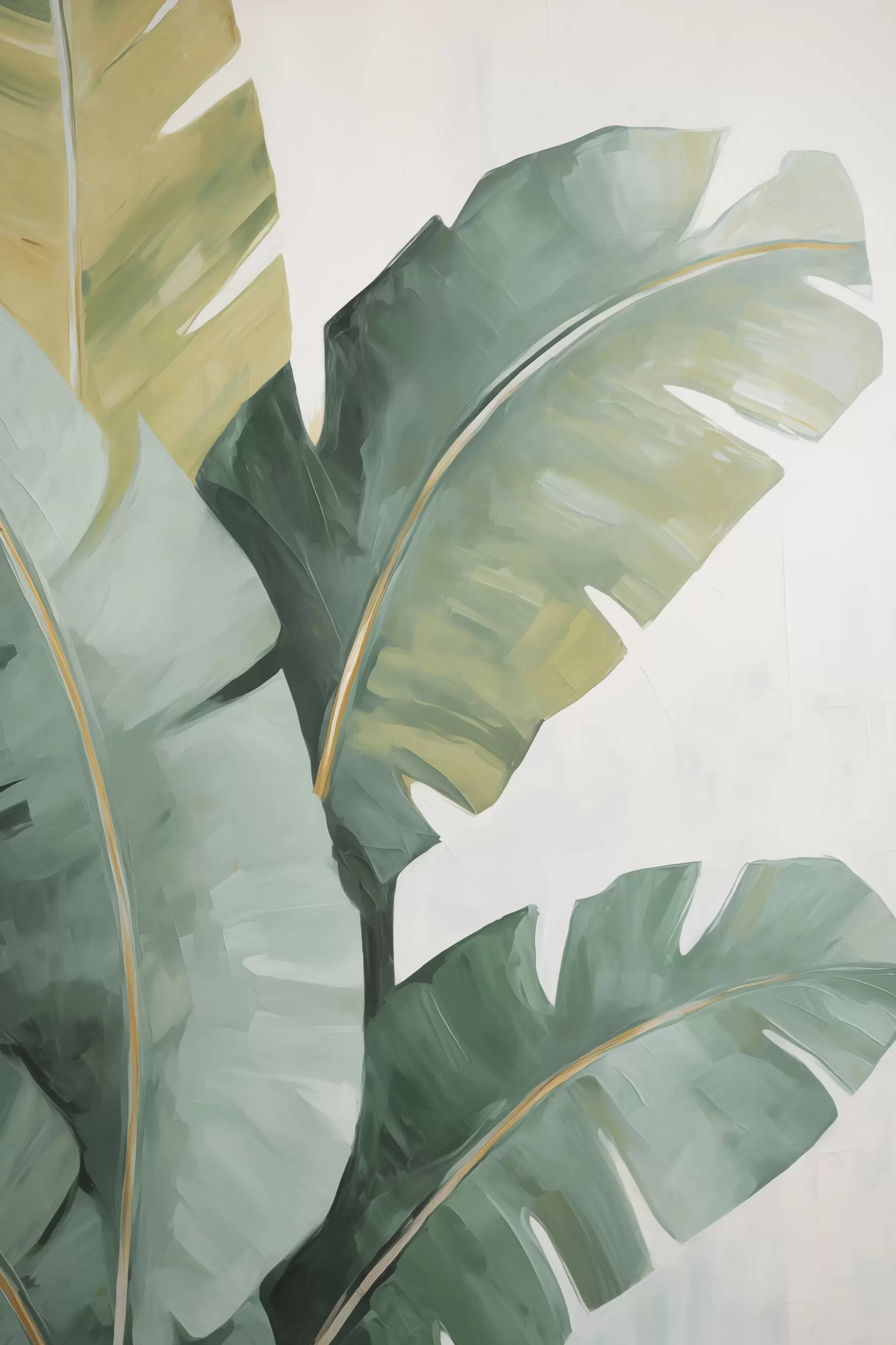 Картина Живопис із зображенням листя s48764