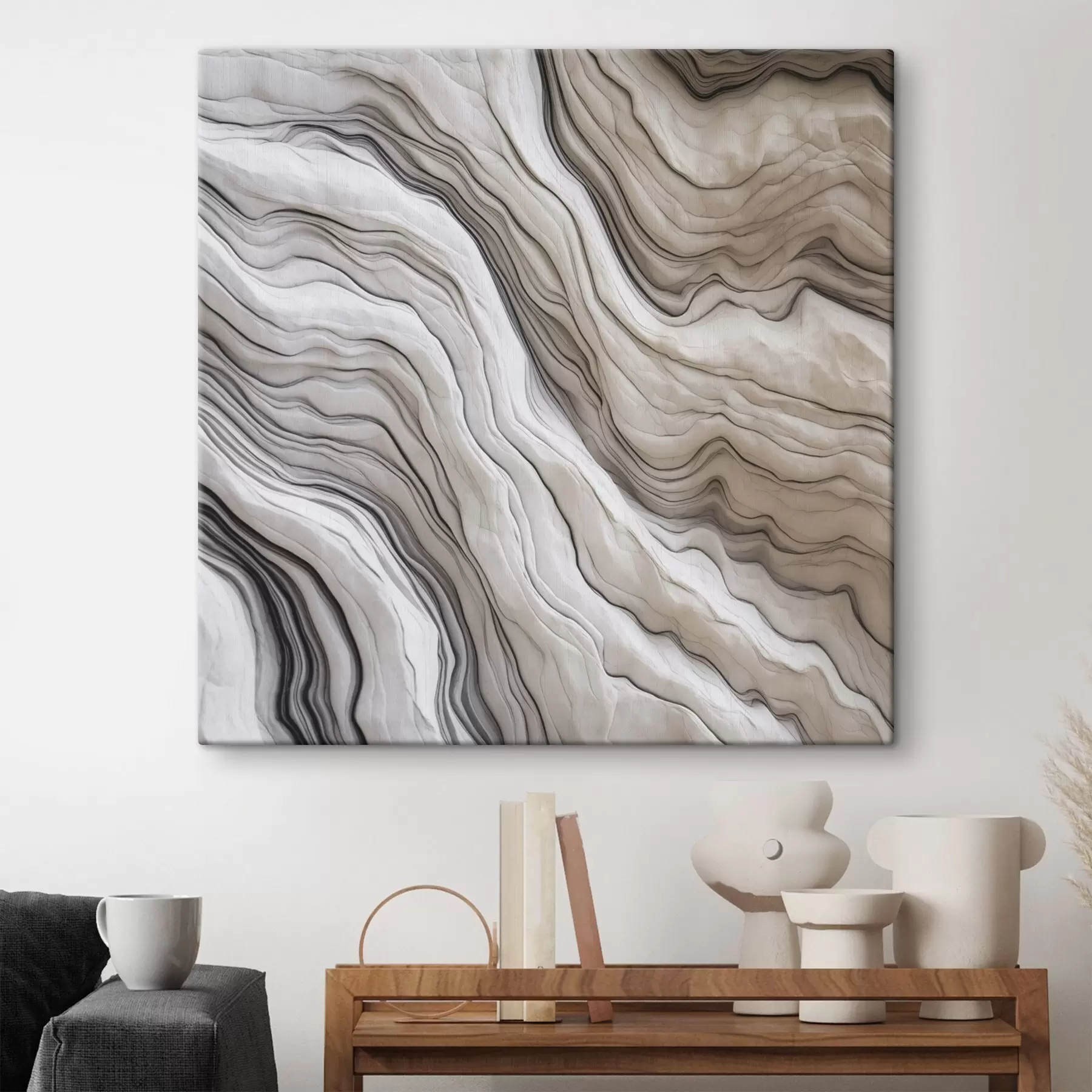 Картина Абстракція з плавними лініями s48770