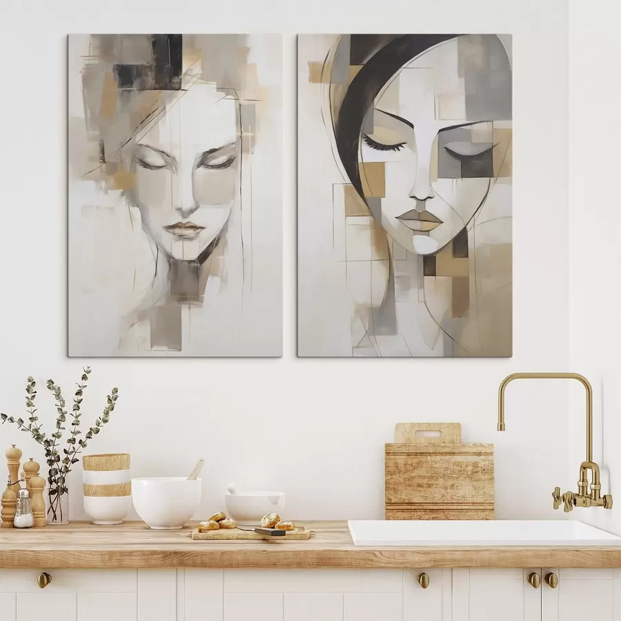 Картина Абстрактний жіночий портрет m30337