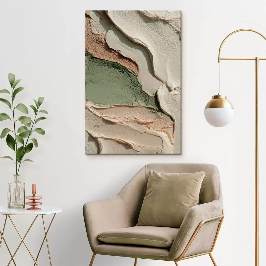 Картина Абстрактні мазки в стилі імпасто у природних тонах s48798