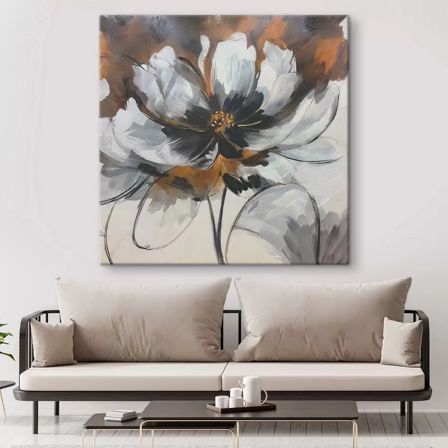 Картина Абстракція з квіткою s48696