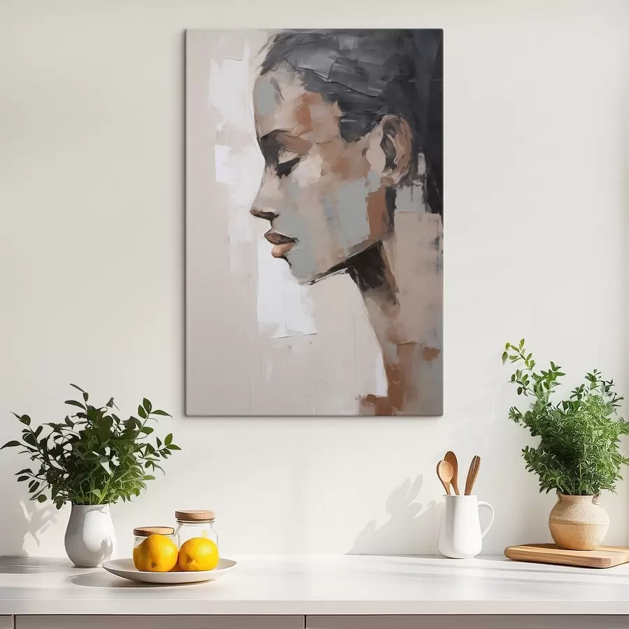 Картина Абстрактний жіночий портрет, імітація живопису s48976
