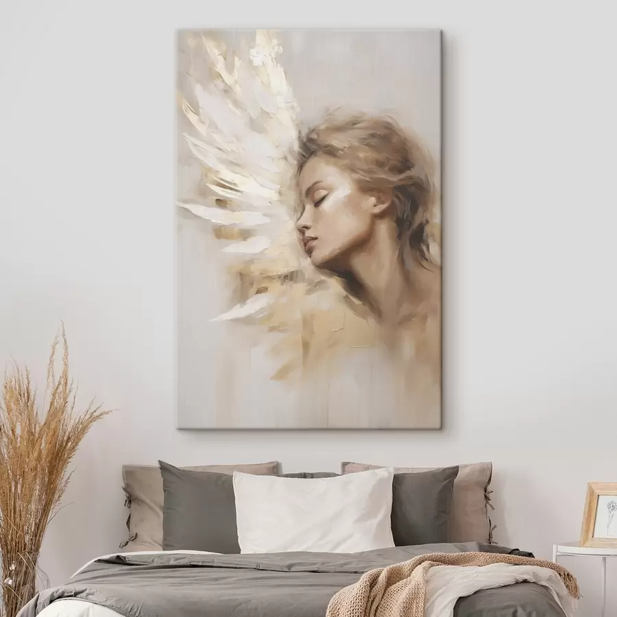 Картина Портрет дівчини з ангельським крилом s48979