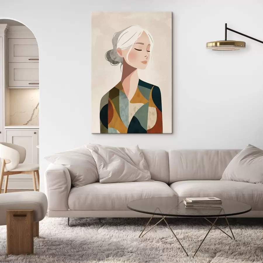 Картина Жінка в геометричному стилі s49029