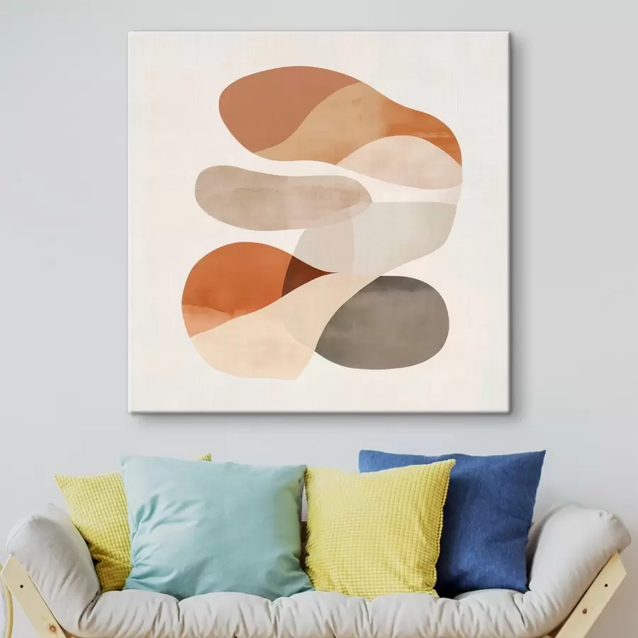 Картина Гармонія напівпрозорих пелюсток і м'яких форм у мінімалістичному стилі s48864