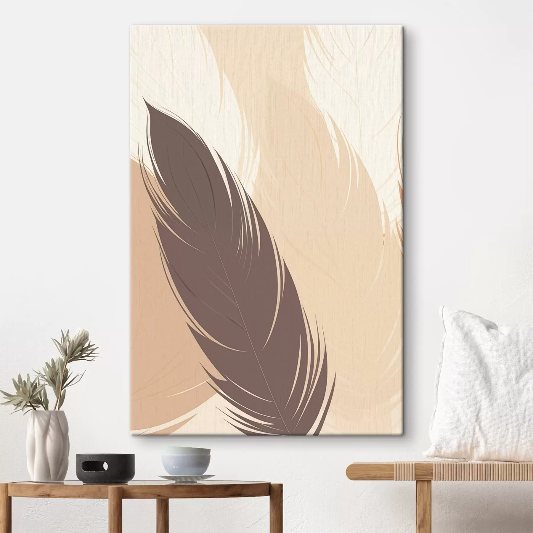 Картина Абстрактний мінімалізм у стилі «Feather» s49382