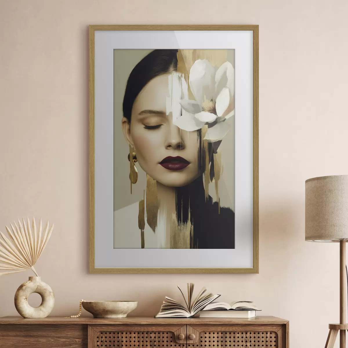 Постер Дівчина з квіткою у волоссі f49933