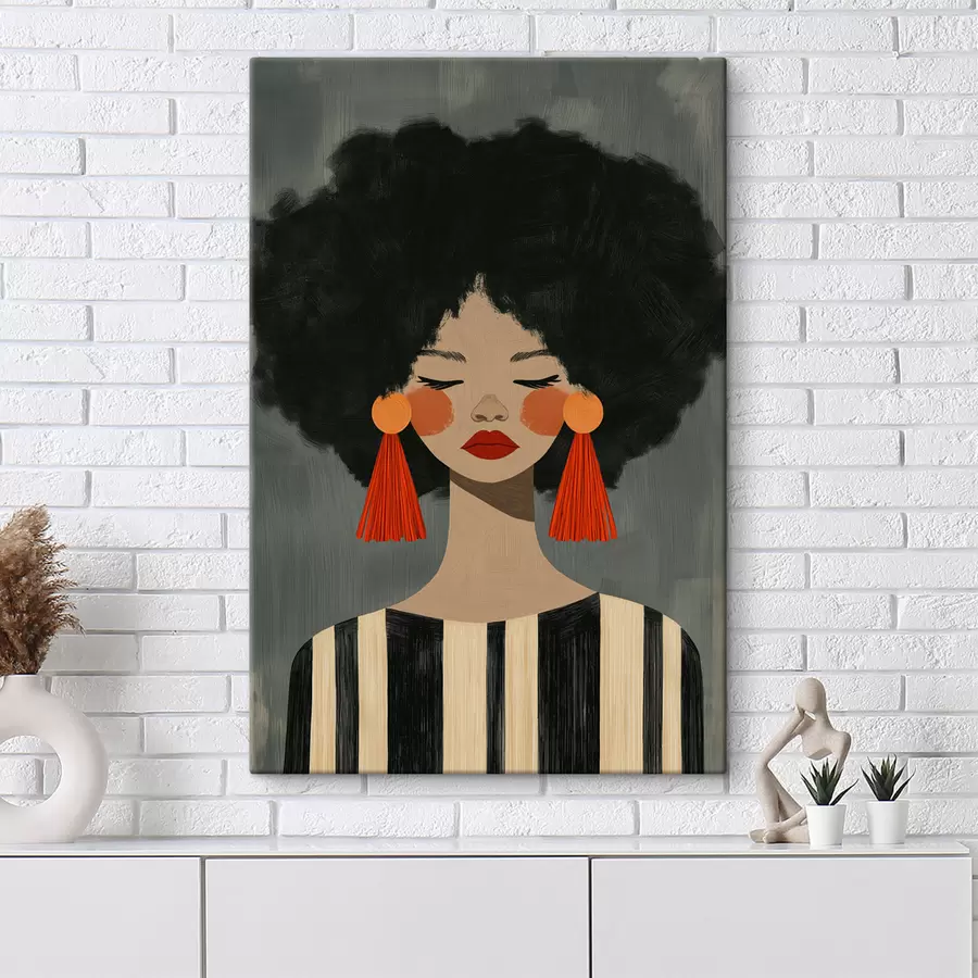 Картина Дівчина з афро-зачіскою s50338