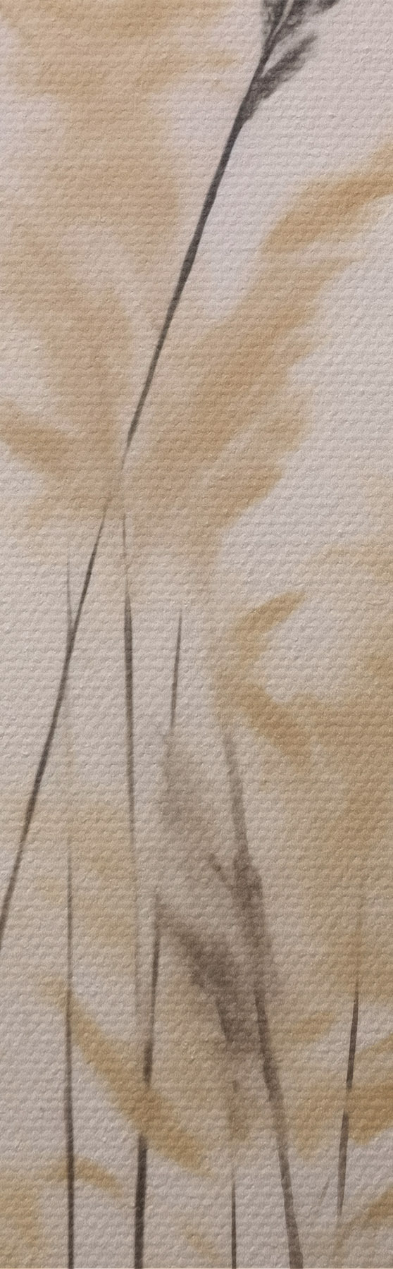 Картина Абстрактні трави на тлі місяця, імітація живописного зображення s50985
