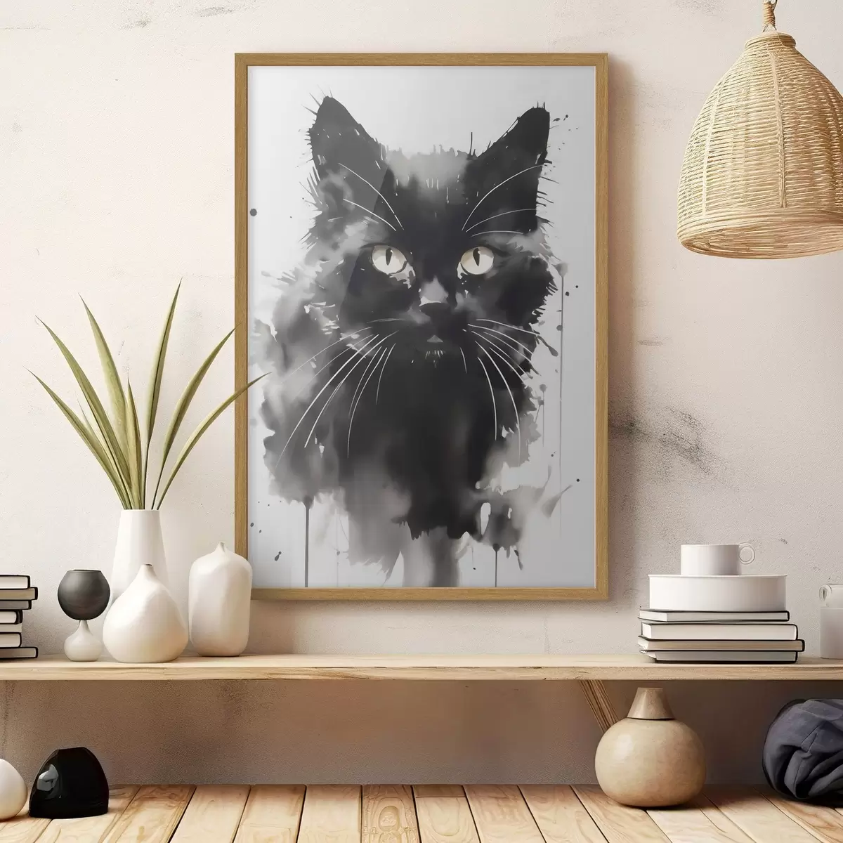 Постер Портрет кота, імітація живописного полотна f51169