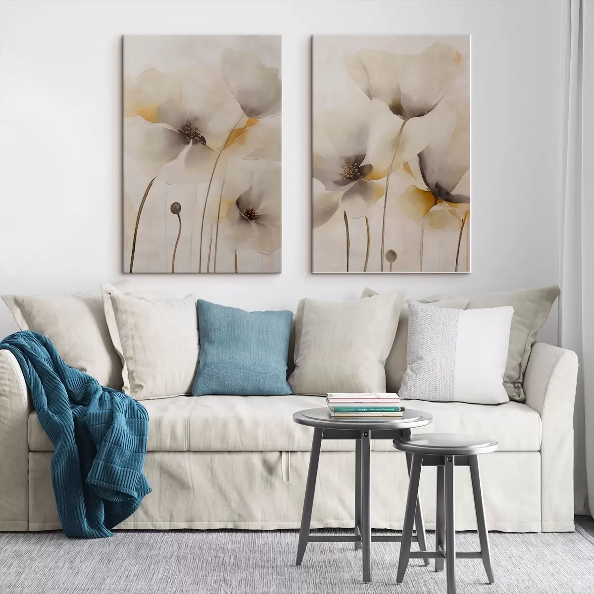 Картина Легкі маки в пастельних тонах m31090