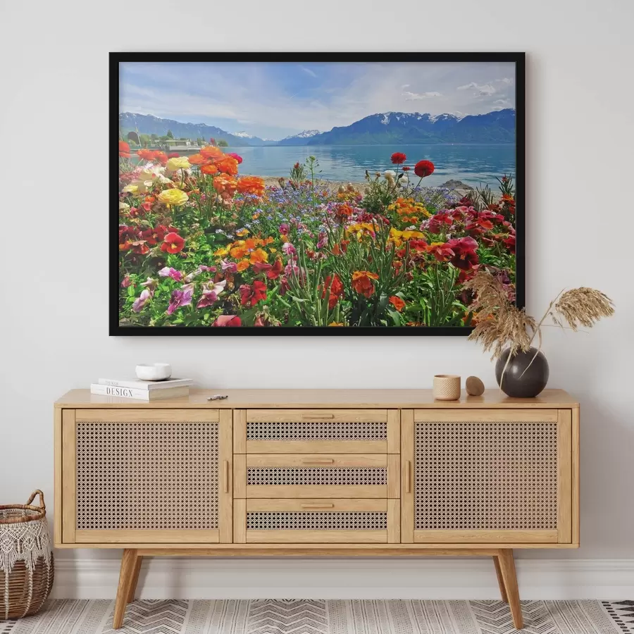 Картина Вода, небо і квітка f00006