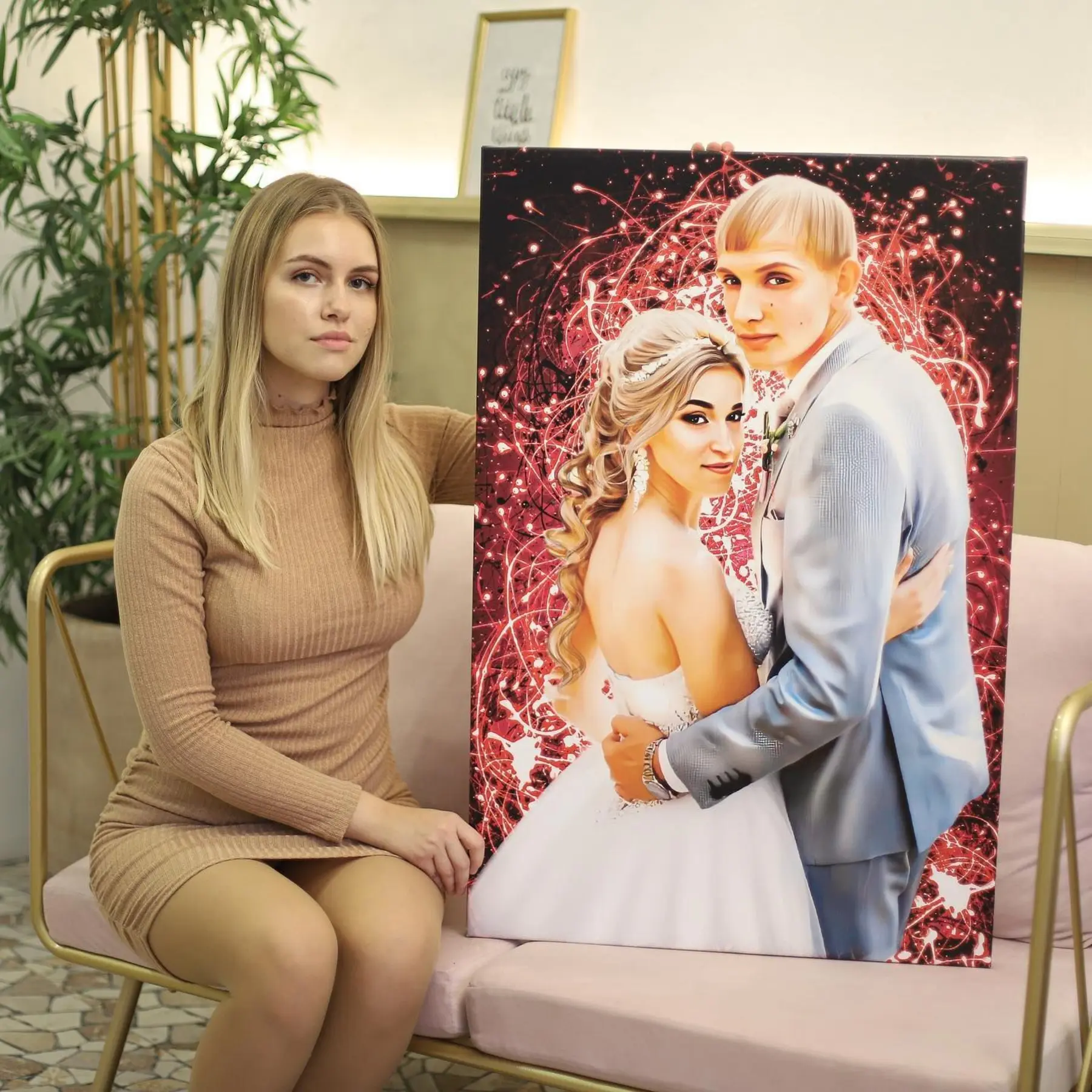 Картина Портрет на полотні s34664